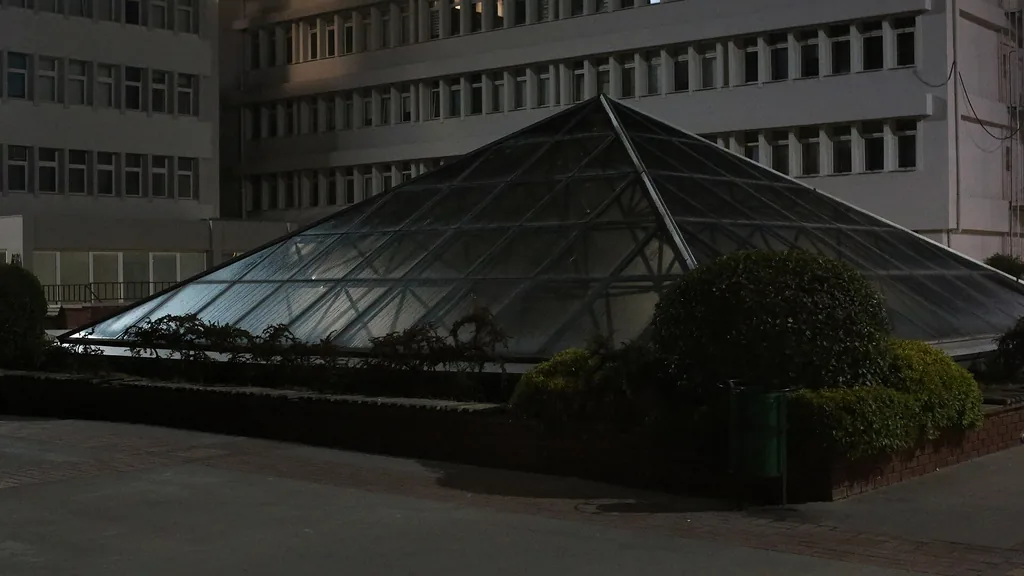 Boğaziçi University North Campus Pyramid at Night